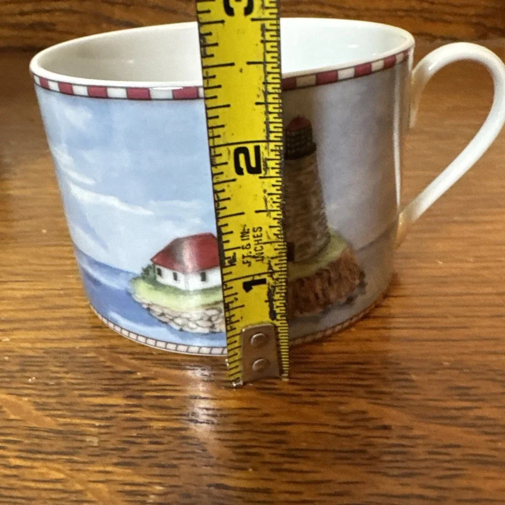 Lot/6 Set LIGHTHOUSE 1/2 MUGS 6-8 oz American Atelier 5100 SIGNALS Demitasse?